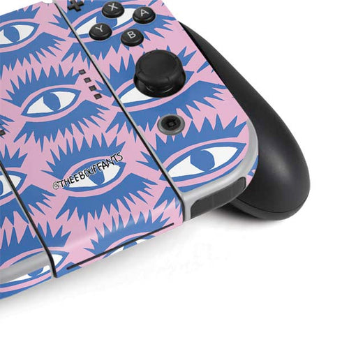 Bouffants and Broken Hearts Bold Eyes 2 Nintendo Switch OLED (2021) Skin